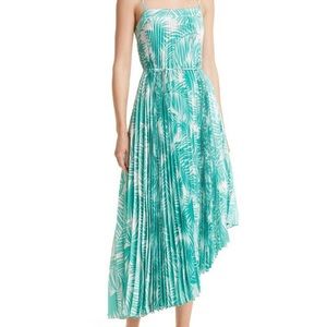 Milly green and white cocktail dress